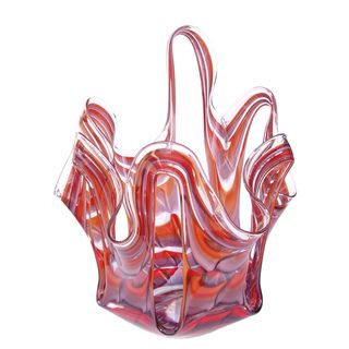Jozefina European Hand blown Twirling Erupt Glass Vase