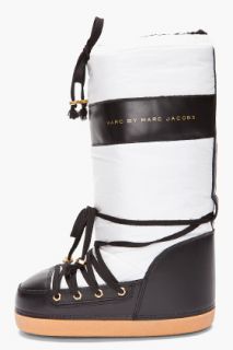 Marc By Marc Jacobs Black And White Padded Expedition Boots for women