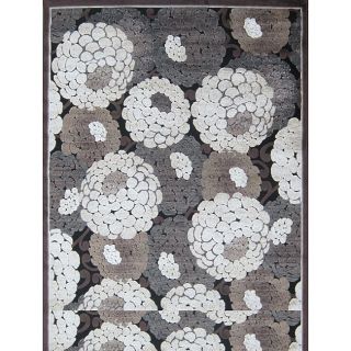 Madison Black/ Beige Bold Floral Chenille Rug (310 x 57) Today $98