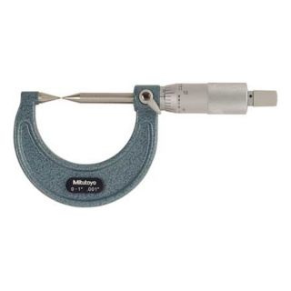 Mitutoyo 112 237 Point Micrometer, 0 1 In, 30 Deg Carbide