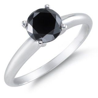 1 Carat Black Diamond Solitaire Ring [Jewelry]: Jewelry