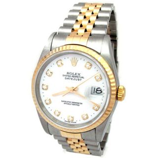 Pre owned Rolex Mens 36mm 18k Gold and Stainless Steel Oyster
