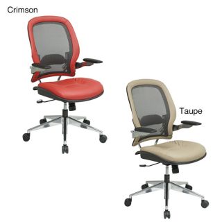 Office Star Professional Breathable Mesh Back Leather Chair Compare $