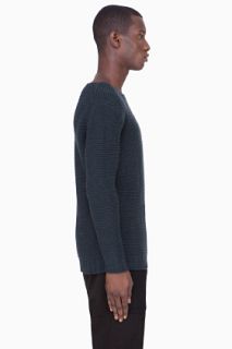 Silent By Damir Doma Midnight Green Cashmere Angora Sweater for men