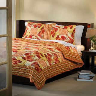 Red/ Orange Queen size 3 piece Duvet Cover Set (India) Today $98.99 1
