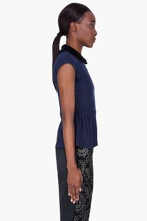 Marc By Marc Jacobs Navy Wool Wallis Top for women