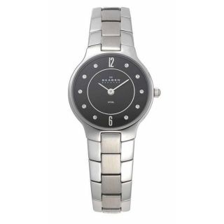 Skagen Womens Contemporary Silver Link Crystal accented Watch Today