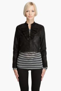 Graham & Spencer Ruffle Leather Jacket for women