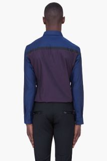 Billtornade Navy & Purple Swan Shirt for men