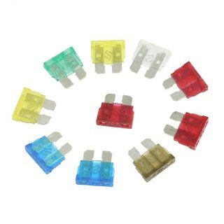Amico 10 Pcs Two Prong Assorted Car Truck Fuse Set 7.5 10 15 20 25 30