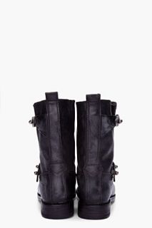 Rag & Bone Black Moto Boots for women