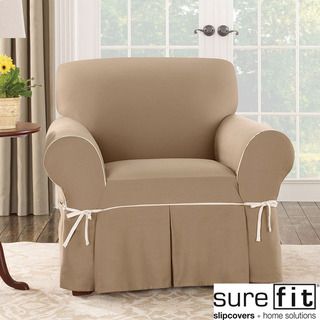Sure Fit Cocoa Duck Chair Slipcover