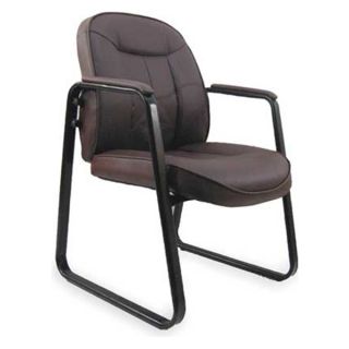 Approved Vendor 2UMV4 Guest Chair, Leather, Oxblood