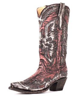 Corral R2380 Charcoal Pink 10 Womens Western Boots Shoes