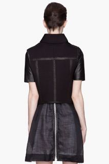 Denis Gagnon Black Neoprene And Leather Vest for women