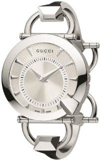 Gucci Womens YA122508 Chiodo Steel Bangle Silver Helical Dial Watch