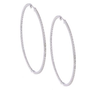 silver 1 8ct tdw diamond hoop earrings h i i2 i3 msrp $ 373 00 today