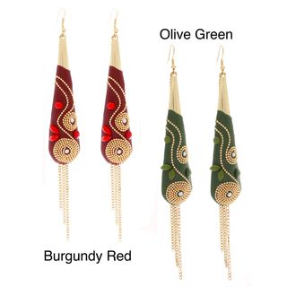 NEXTE Jewelry Goldtone Teardrop Tassel Dangle Earrings