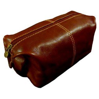 Authentic Vintage Valor Bari Brown Italian Leather Travel Kit