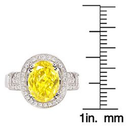 14k Gold 2 3/5ct TDW Canary Yellow Color Enhanced Diamond Ring (SI1