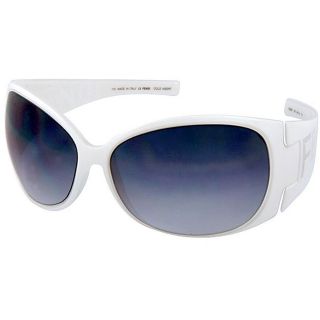 Fendi 388 White Wraparound Sunglasses