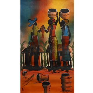 Chico Fisher Village Scene Canvas Art (Malawi) Today $38.99