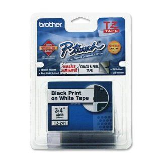 Brother Laminated Tape Black on White, 18mm (TZe241