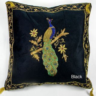 Handmade Peacock Cushion Cover (India)