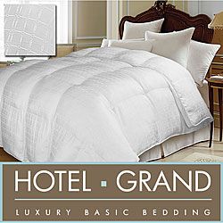 Hotel Grand Tencel Check White Goose Down Comforter