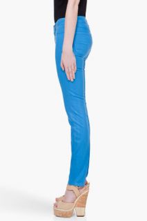 J Brand Blue Coated Jeans for women