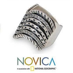 Silver Hmong Rivers Ring (Thailand)
