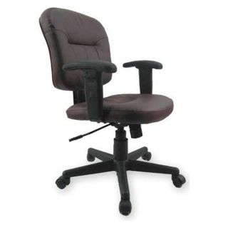 Approved Vendor 2UMV3 Task Chair, Leather, Oxblood, Adjustable