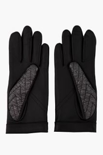 Rag & Bone Black Chevron Quilted Driving Gloves for women