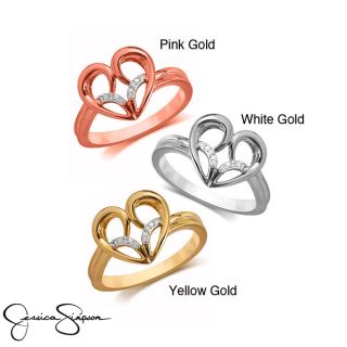 Jessica Simpson 10k Diamond Accent Heart Ring