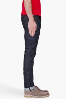 United Stock Dry Goods Dark Blue Slight Selvage Denim Jeans for men