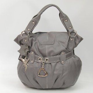 Luxus Echt Nappa Leder Handtasche in Grau Tasche von Marvinia Kossberg