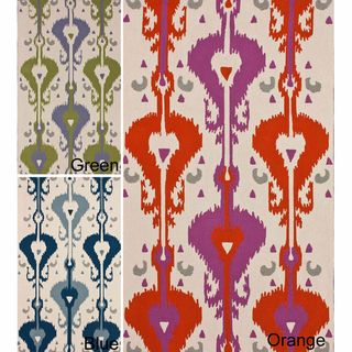Handmade Bold Ikat Print Wool Rug (5 x 8)