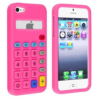 BasAcc Hot Pink 3D Calculator Silicone Skin Case for Apple® iPhone 5