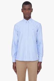 Maison Kitsune Blue Classic Buttondown Shirt  for men