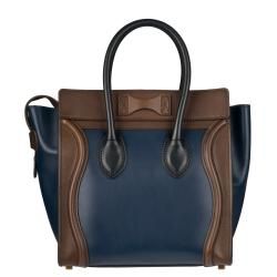 Celine Micro Leather Luggage Tote Handbag