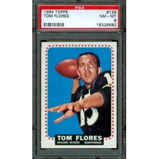 1964 Topps #139   Tom Flores   PSA 8    Oakland Raiders