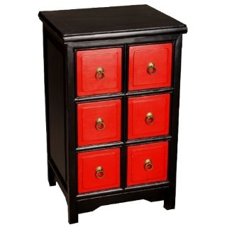 EXP Handmade Furniture 30 Inch Red and Black Lacquer