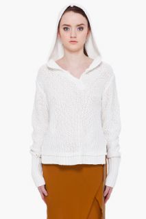 Proenza Schouler Hooded Open Weave Sweater for women