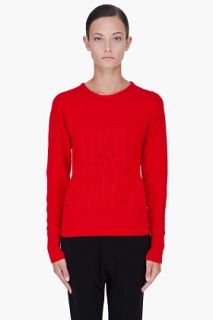 See by Chloé Red Specialty Knit Sweater for women