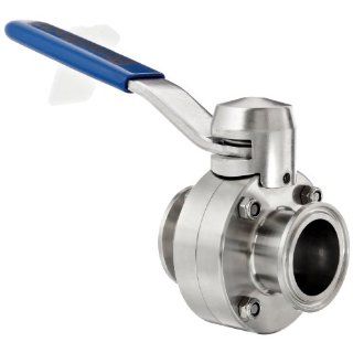 End Butterfly Valve with EPDM Seal, 1 1/2 Tube OD, 140 psi Pressure