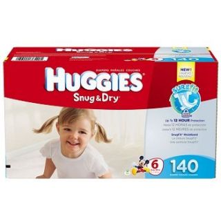 Diapers, Size 6, Economy Plus Pack, 140 Count