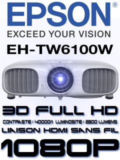 EPSON EH TW6100W Vidéoprojecteur 3 LCD Full HD 3D   Achat / Vente
