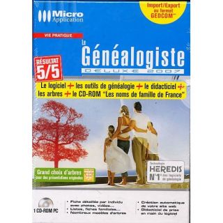 LE GENEALOGISTE DELUXE 2007 / PC CD ROM   Achat / Vente PC LE