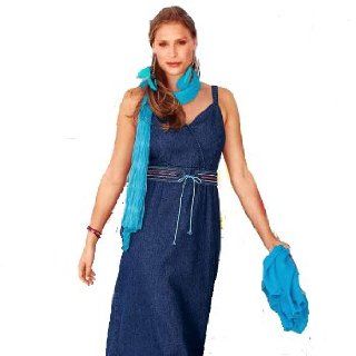 Your Life your Fashion Damen Kleid Jeanskleid mit Gürtel Blau