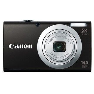 Canon PowerShot A2400IS 16MP Black Digital Camera